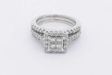 1.70cttw Diamond Ring In 14k White Gold Ring 8.5 Grams Size 7 Eb0925irzsa
