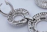 5.32cttw Diamond Drop Circle Earrings In 18k White Gold 17 Grams Eb0126wrxzde