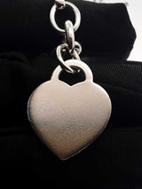 Tiffany & Co. Heart Tag & Peace Sign 925 Bracelet 36.1g 7.5 Inch Fw1026lzxdu
