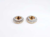 Pavé Diamond & 14k Yellow Gold Halo Earring Enhancers 2.8 Grams Fw0326ozxdu