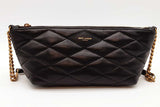 Saint Laurent Gaby Zipped Quilted Black Lambskin Shoulder Bag Eb1125pxzde
