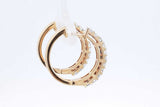 Approx. 1.1ctw Diamond Hoop Earrings In 14k Yellow Gold 4.6 Grams Eb0924lixdu