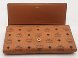 Mcm Canvas Leather Trifold Wallet Brown Aa1025ixsa