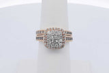 1.68cttw Diamond Wedding Set In 14k Yellow Gold 7.1 Grams Size 6 Eb0326ixzdu