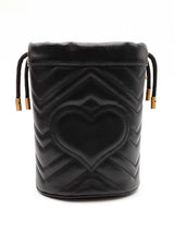 Gucci Gg Marmont 2.0 Mini Bucket Bag In Black Matelasse Leather Fw0226rrzdu