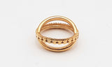 Sterling Silver Gold Plated Ring Size 6.25, 5.76g Hsprsa