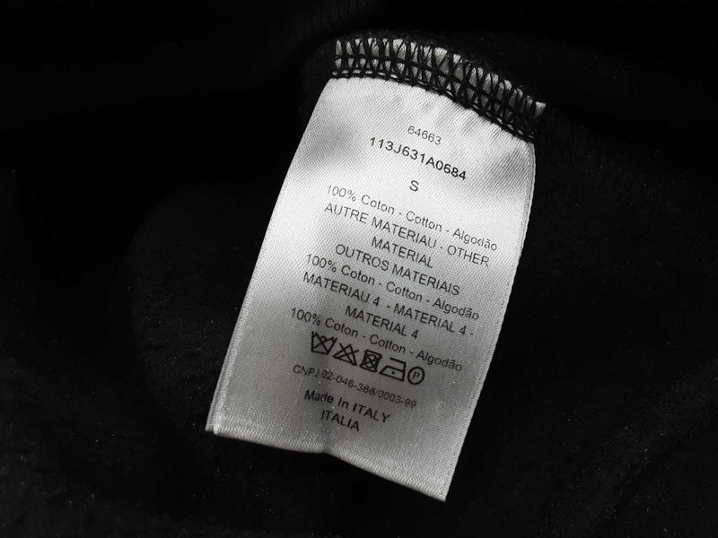 Christian Dior Black Oblique Jacquard Hooded Sweater Size Sm Do0425pxzde
