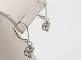 1.0 Cttw Natural Diamonds 14k White Gold 1.3g Drop Earrings Do1225cwsde