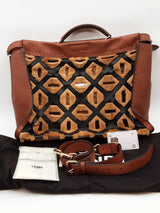 Fendi Peekaboo Essential Selleria Top Handle Tote Bag Eb0326wxxzde