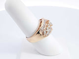 1.09 Cttw Diamond & 14k Yellow Gold Cluster Ring 7.9 Grams Size 7 Fw0426prxdu