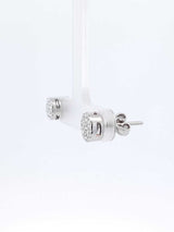 0.56 Cttw Diamond & 14k White Gold Cluster Stud Earrings 3.1 Grams Fw0826lwxdu