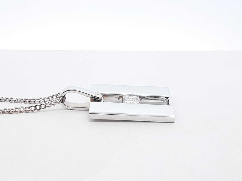 0.50 Cttw Diamond & 14k White Gold Pendant Necklace 16.5g 26 Inch Fw1025rrxdu