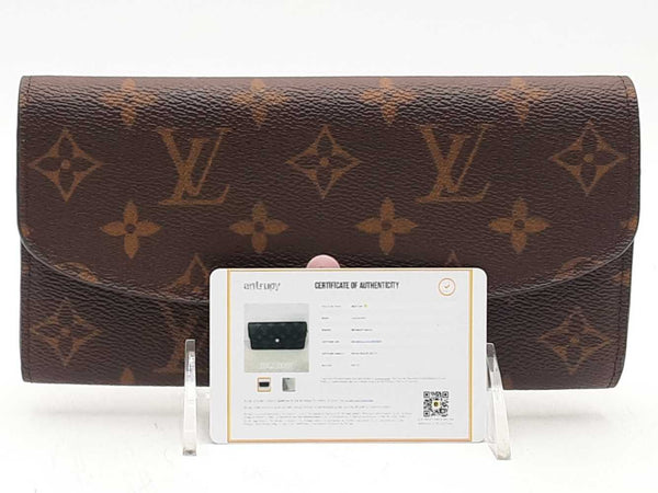 Louis Vuitton Emilie Monogram Pink Interior Brown Wallet Aa1225lrzsa