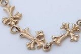 10k Yellow Gold Cross Link Bracelet 5.6 Grams 8 Inch Eb0626orxde