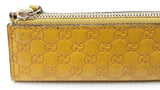 Gucci Microguccissima Pencil Pouch In Lime Yellow Leather Fw1026rzdu