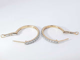 0.90 Cttw Lab Grown Diamond 14k Yellow Gold Hoop Earrings Aa0625pcpsa