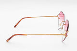 Cartier Heart Shaped Rimless Pink Gradient Sunglasses Eb0726rxzsa