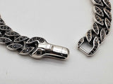 David Yurman Black Diamonds 0.925 Silver 29.6g Curb Bracelet 7 In Do0625sxzde