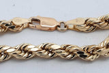 10k Yellow Gold Rope Chain Necklace 7.2 Grams 22 Inch Eb0826wxzsa