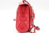 Chanel Quilted Pink Patent Leather Kiss Lock Front Pocket Crossbody Eb1025lexzde