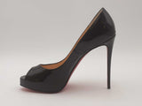 Christian Louboutin Lady Peep 150 Patent Black Size 37.5 Aa0726orzsa