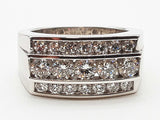 1.98 Cttw Lab Grown Diamonds 10k White Gold 14.0g Ring Size 10 Do0526lxzxde
