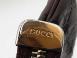 Gucci Britt Wristlet In Dark Brown Guccissima Embossed Leather Fw0826lexdu
