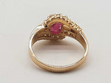 Ruby 14k Yellow Gold 3.7g Swirl Ring Size 7 Do0626oxzde