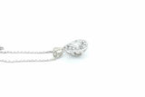 0.74cttw Diamond Pendant Necklace 14k White Gold 2.4 Grams 15.5 Inch Eb0926ocrsa