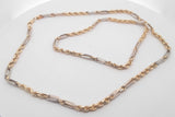 14k Two Tone Gold Rope Chain Necklace 44 Grams 28 Inch Eb0426oxxzsa