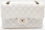 Chanel Small Double Flap White Caviar Leather Shoulder Bag Eb0925irxzde
