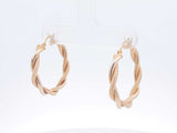 14k Yellow Gold Twisted Mesh Hoop Earrings 1.9 Grams Fw0326lzxdu