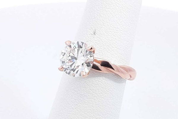 Approx. 2.03ctw Lab Grown Diamond Ring In 14k Rose Gold 4.1g Size 5 Eb1124sersa