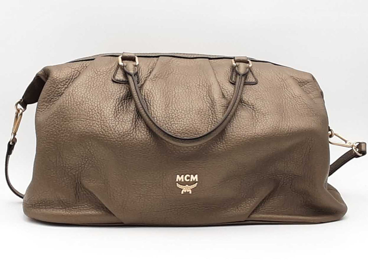 Mcm Large Leather Pebbled Satchel Silver Aa0926lrzsa – Max Pawn