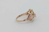 Black Hills Gold 10k Gold Leaf Ring With Diamond 4.1 Grams Size 6.75 Eb1026lexsa
