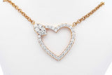 1.32ctw Lab Grown Diamond Heart Necklace In 925 7.9 Grams 18 Inch Eb1124lpldu