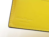 Salvatore Ferragamo Bifold Wallet In Gancini-embossed Yellow Leather Fw0326lordu