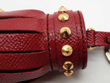 Burberry Red Patent Leather Studded Tassel Key Ring Bag Charm Do0926lxzde