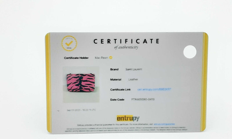 Yves Saint Laurent Pink Zebra Shoulder Bag MSRRZDU 144010024189