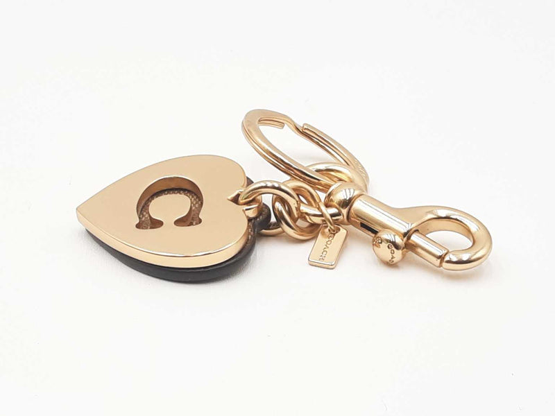 Coach Hearts Keyring In Signature Coated Canvas Fw0725wxzdu