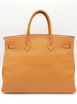 Hermes Birkin 40 Gold Tan Clemence Gold Hardware Handbag Do0424csxzde