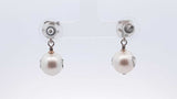 Chanel Cc Faux Pearl Drop Earrings Silver 4.1 Grams Sd0126lcrdu