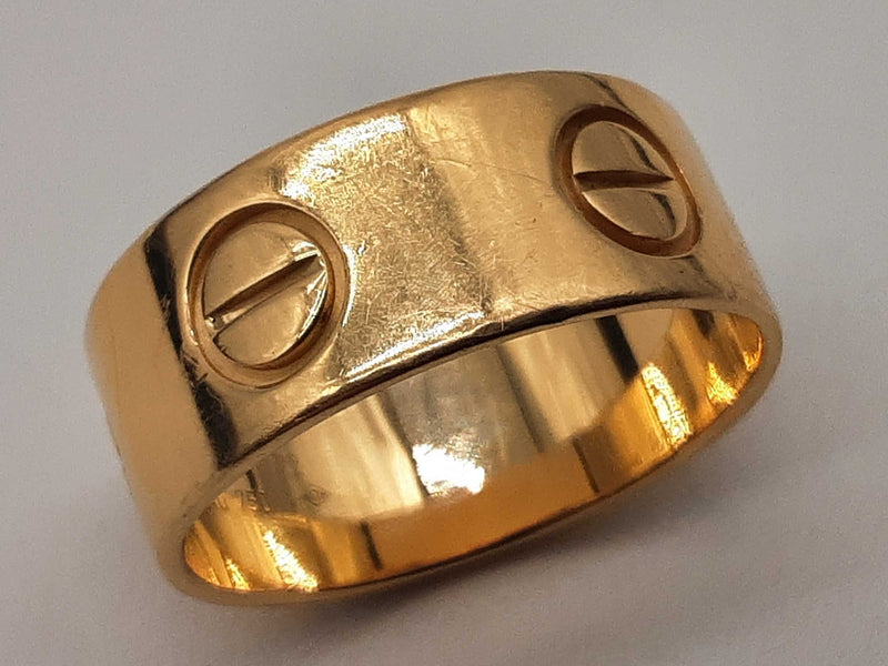 18k Yellow Gold 16.1g Band Ring Approx Size 17 Do0724ooxzde