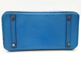 Hermes Birkin 30 Mykonos Blue Ostrich Palladium Hardware Handbag Do1225lcrxzde