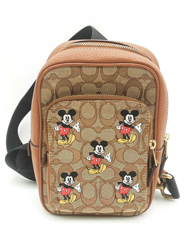 Coach Disney X Track Pack Signature Jacquard Mickey Mouse Print Sd0725szsa