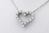 Tiffany & Co. Diamond Heart Pendant Necklace Platinum 4.4g 16 Inch Eb0826orxzde