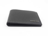 Gucci Logo Bifold Wallet In Black Grained Leather Fw0526lordu