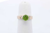 Green Gemstone & Cubic Zirconia Ring 14k Yellow Gold 2.6 Grams Size 4 Eb1124crsa