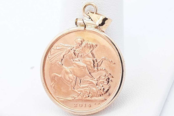 2014 Elizabeth 2 Gold Coin Pendant In 14k Yellow Gold Setting 9.3g  Eb1024wpxsa