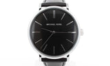 Michael Kors 42mm Black Dial Watch With Leather Band Eb0623orsa